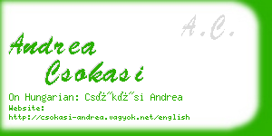 andrea csokasi business card